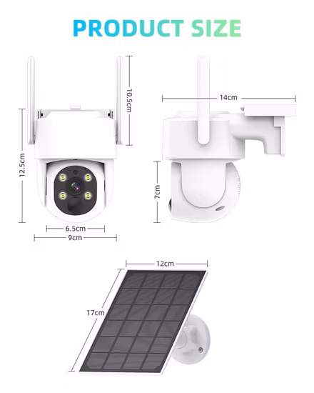2023 工場生産 HD PTZ ドームカム Tuya ワイヤレス CCTV セキュリティソーラーパネルバッテリーカメラ屋外ソーラー低電力 WiFi カメラ
