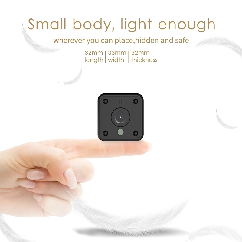 Miniature WiFi Wireless Onvif Ai Smart SD Card APP Cloud Storage Battery Power Covert CCTV IP Mini Web PC Home Security Cube Portable P2p Camera